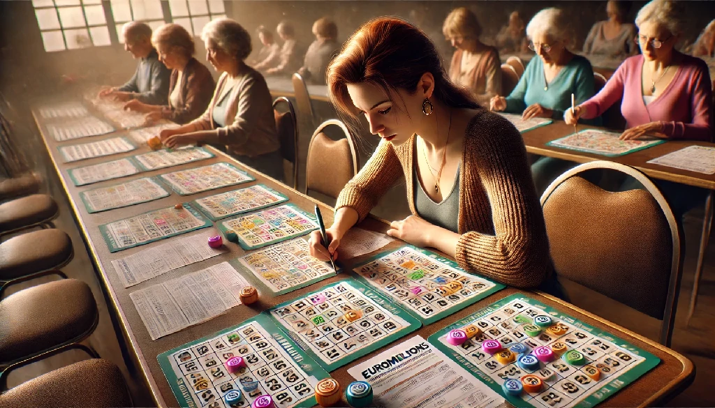 mujer jugando al bingo1